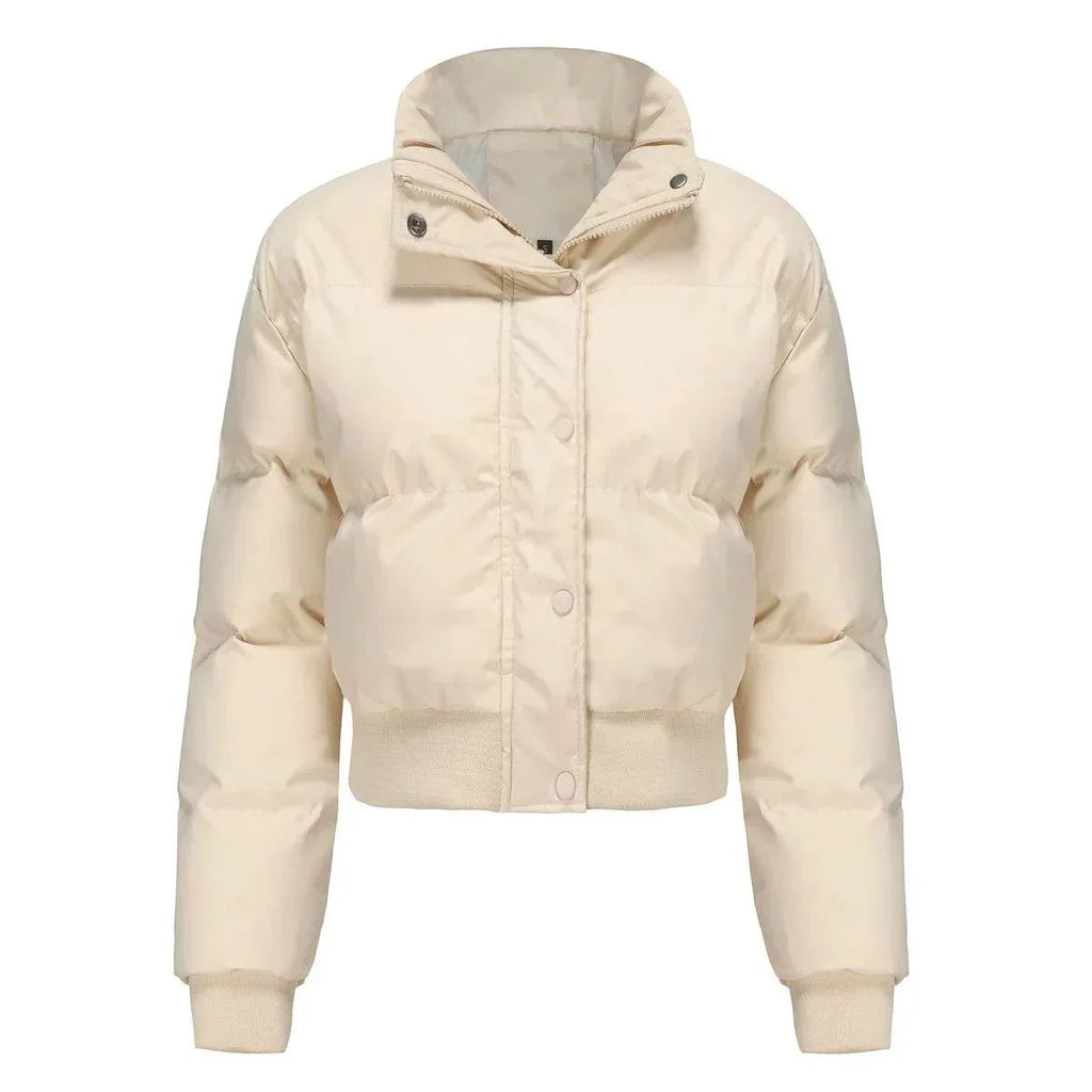 Shop Women’s Short High Collar Warm Coat – Stylish Winter - ZA-Zola