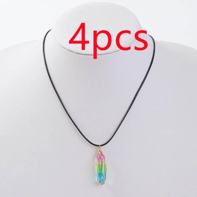 Transparent Geometric Diamond Crystal Necklace - ZA-Zola