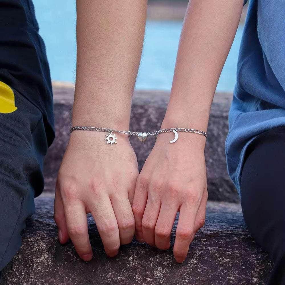 Magnetic Sun Moon Bracelets for Couples - 2Pcs - ZA-Zola
