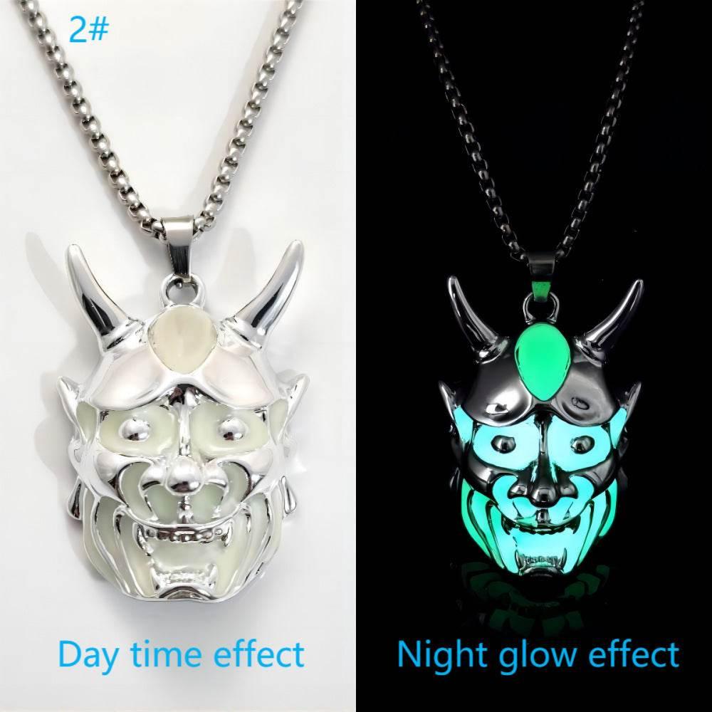 ZA-Zola Men’s Ghost Mask Luminous Necklace - ZA-Zola