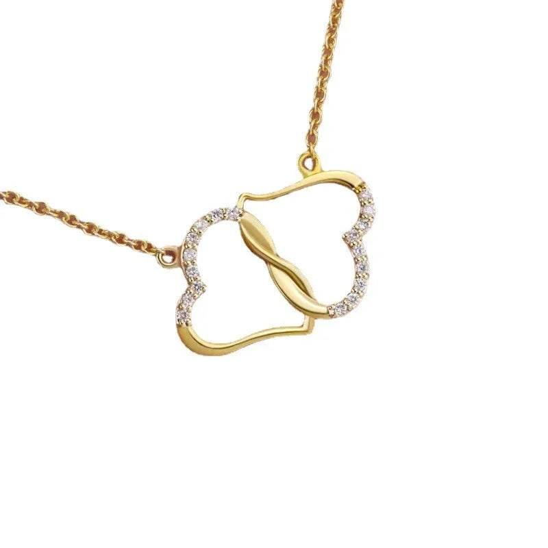 Shop Double Heart Zircon Necklace – Perfect Gift Now! - ZA-Zola