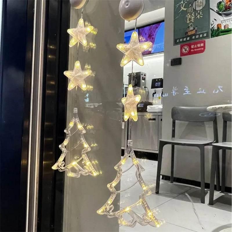 Christmas LED Window Lights 3pcs Star Hanging Lamp - ZA-Zola
