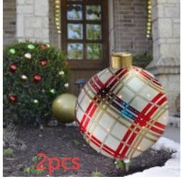 Inflatable Christmas Ornament Ball 60CM Outdoor PVC - ZA-Zola