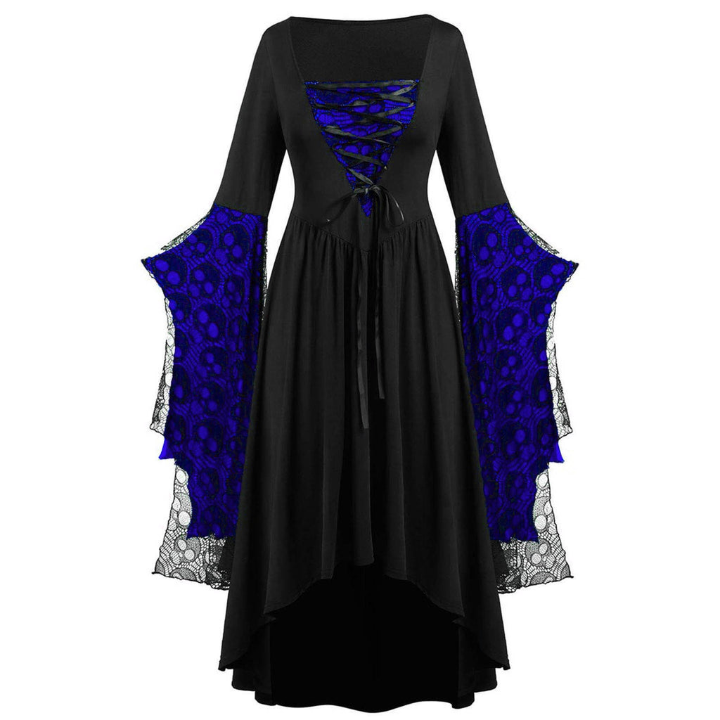 Square Neck Midi Dress with Lace Straps | Women's Fashion