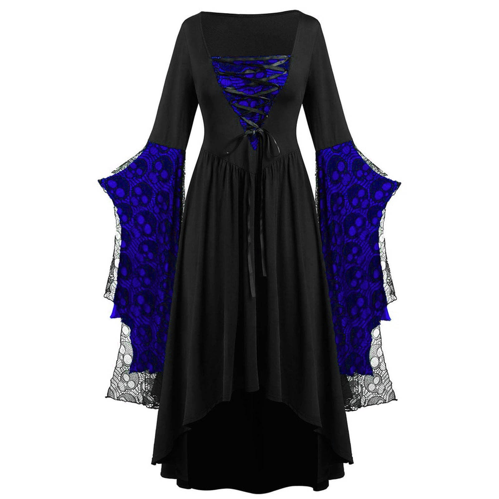Square Neck Midi Dress with Lace Straps | Women's Fashion