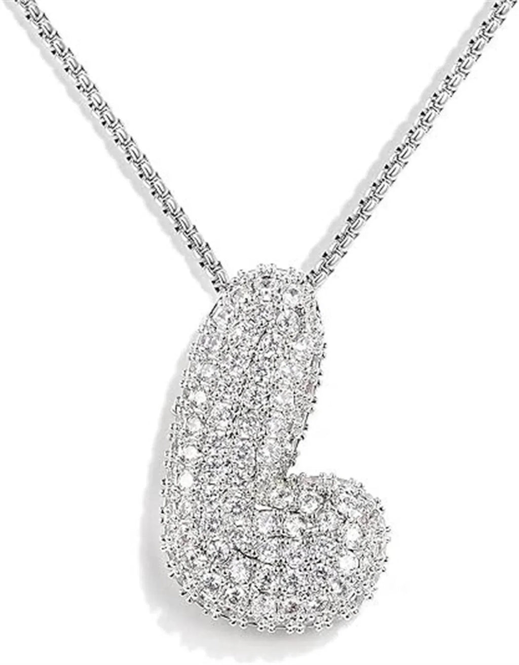 Zircon Balloon Letter Pendant Necklace for Women - ZA-Zola