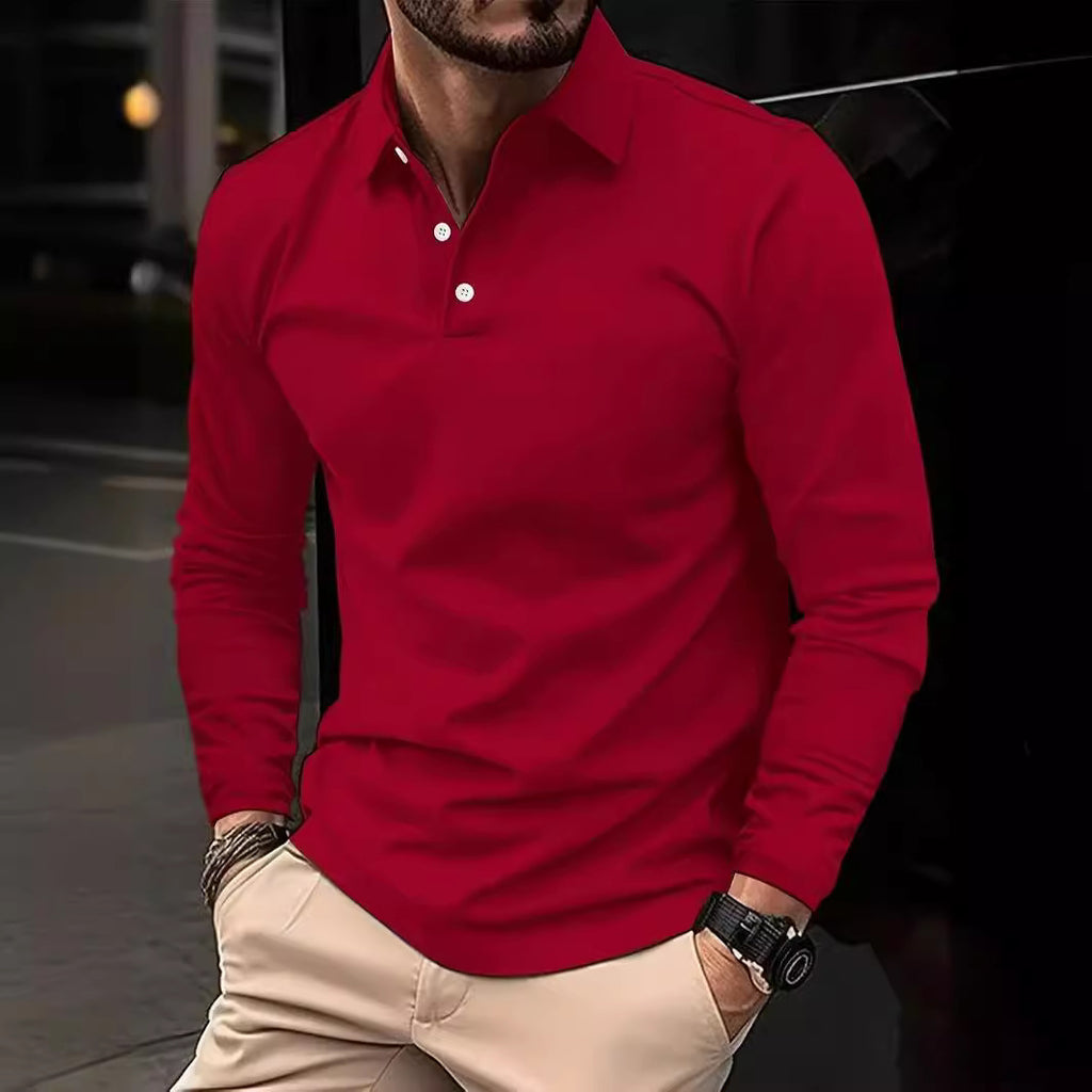 Men’s Long Sleeve Polo Casual Shirt | ZA-Zola