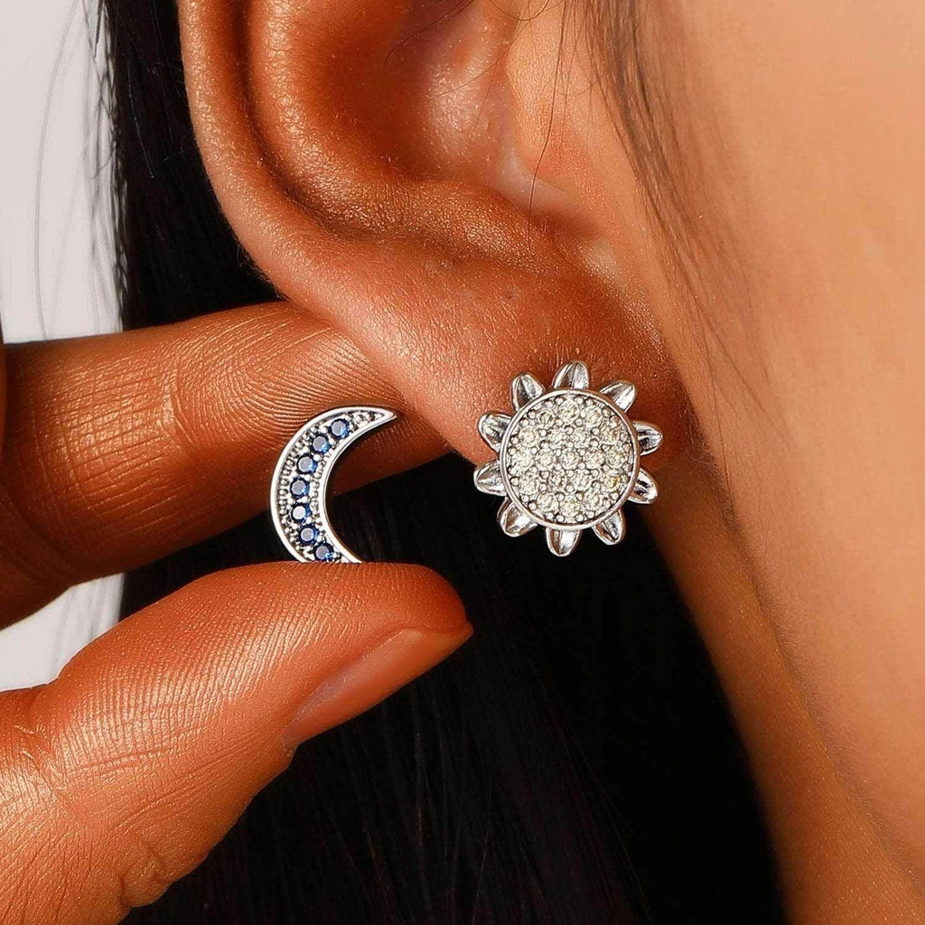 Sun & Moon Diamond Stud Earrings – Shop Now! - ZA-Zola