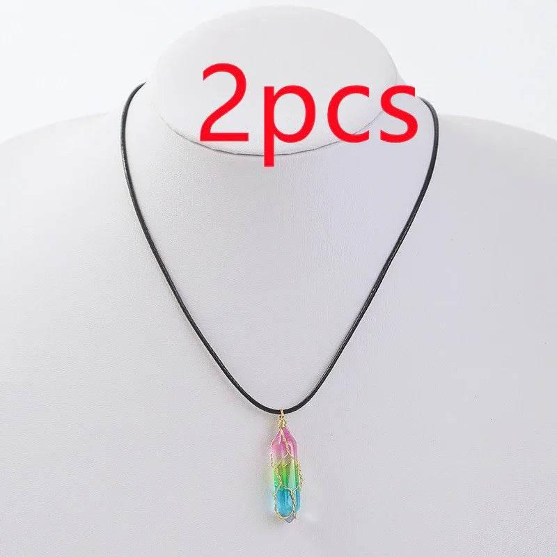 Transparent Geometric Diamond Crystal Necklace - ZA-Zola