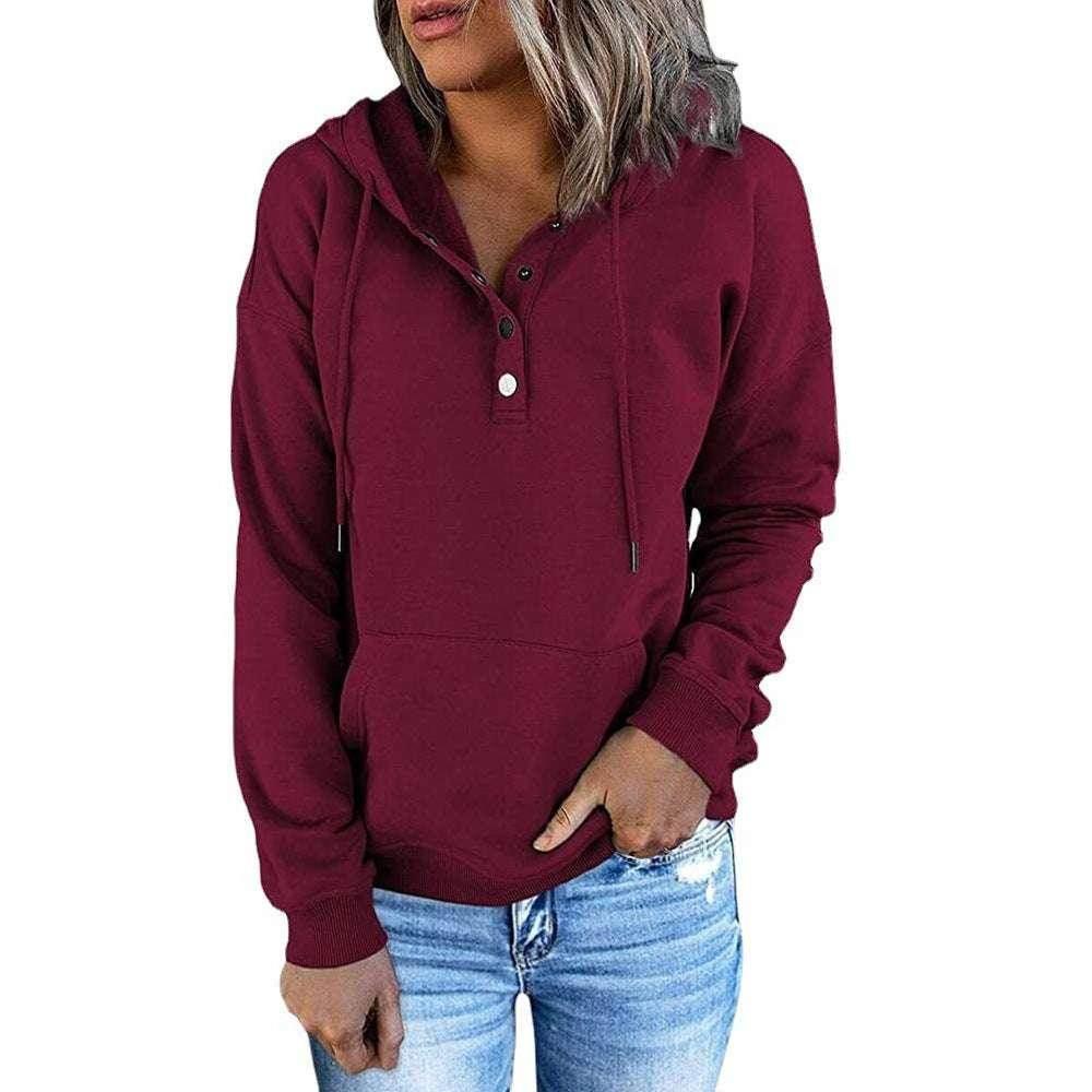 Buy Women's Button Hoodie – Stylish & Cozy! - ZA-Zola