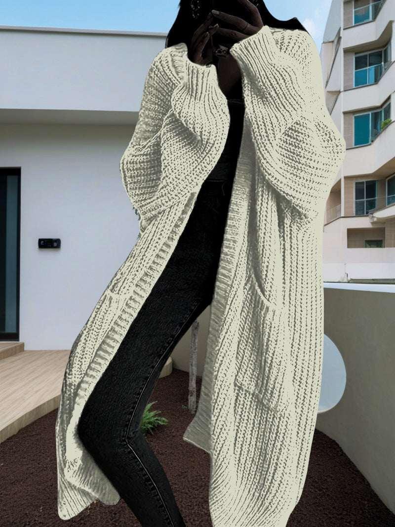 Women Knitted Cardigan | Long Loose Winter Sweater - ZA-Zola