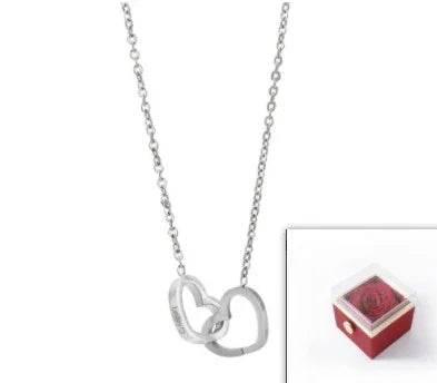 Custom Double Heart Name Necklace – Personalized Gift for Women - ZA-Zola