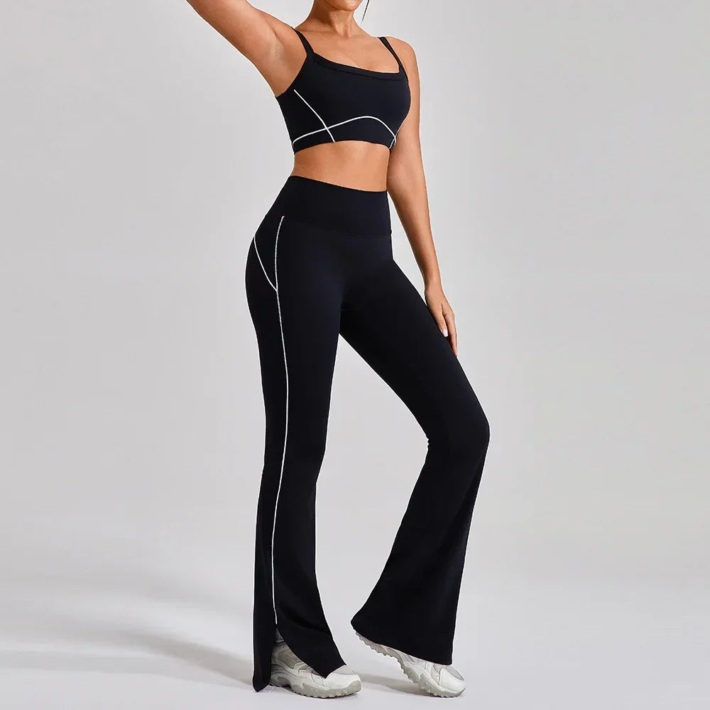 Women Yoga Fitness Set Spaghetti Strap Activewear - ZA-Zola
