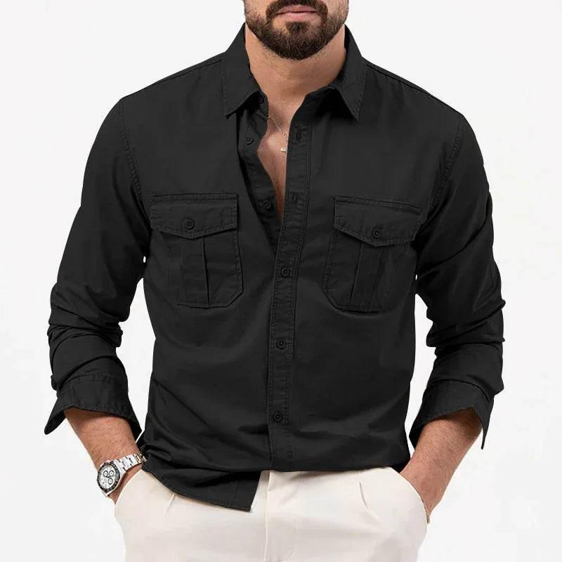 Men's Multi-Pocket Casual Long Sleeve Shirt - ZA-Zola - ZA-Zola
