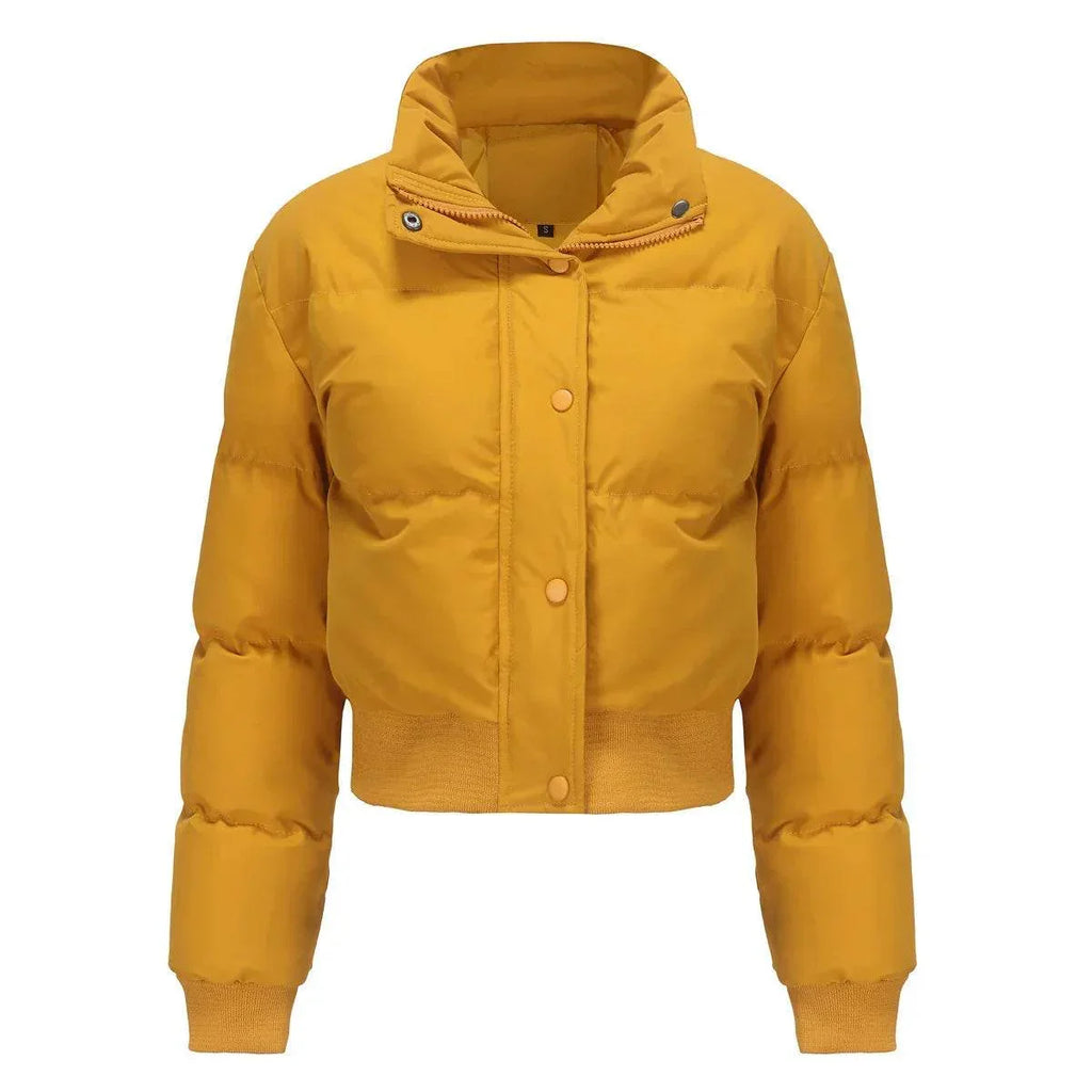 Shop Women’s Short High Collar Warm Coat – Stylish Winter - ZA-Zola