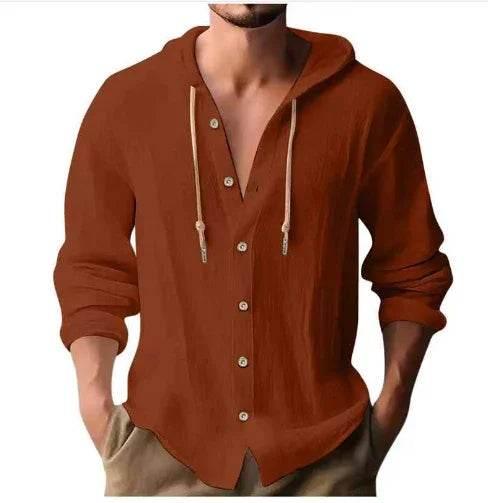 Cotton & Linen Hooded Shirt for Men – Shop Now - ZA-Zola