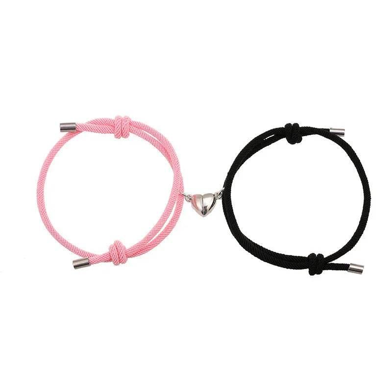 Magnetic Nylon Love Bracelet Pair – Adjustable Fit - ZA-Zola