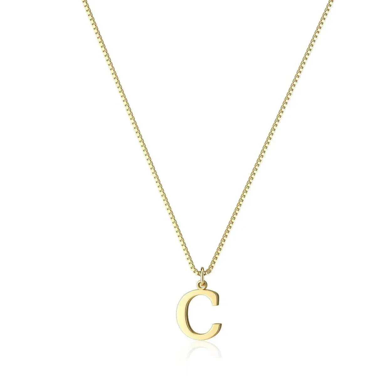 Gold Letter Pendant Necklace – Personalized Charm - ZA-Zola