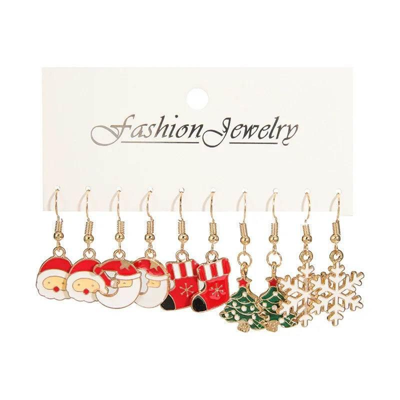 Festive Christmas Stud Earrings Set – Shop Now! - ZA-Zola
