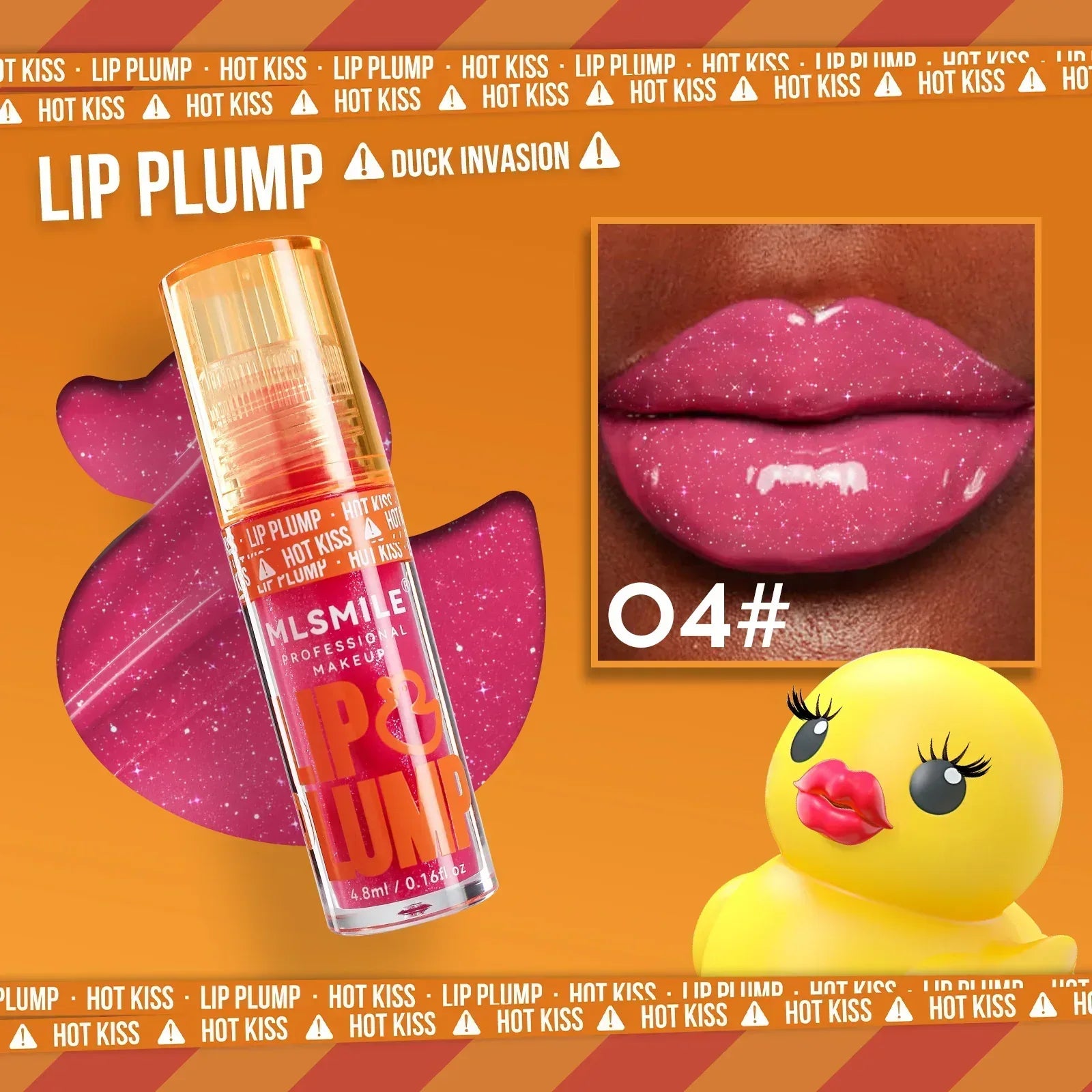 Duck Lip Gloss Mirror Lip Lacquer – Pearlescent Liquid Lipstick - ZA-Zola