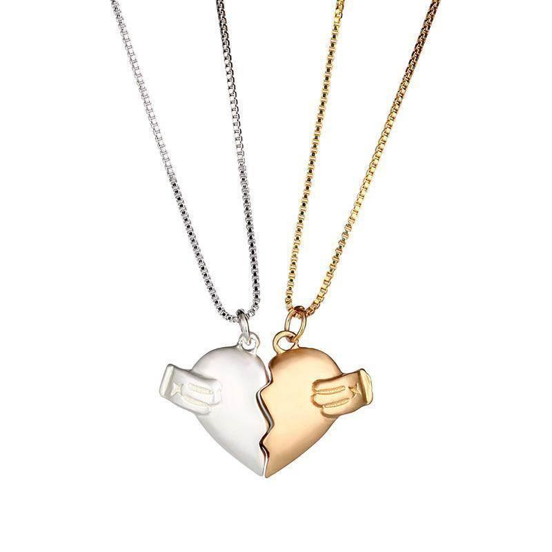 Buy Heart-Broken Magnet Love Necklace 2PCS - Perfect Gift for Couples! - ZA-Zola