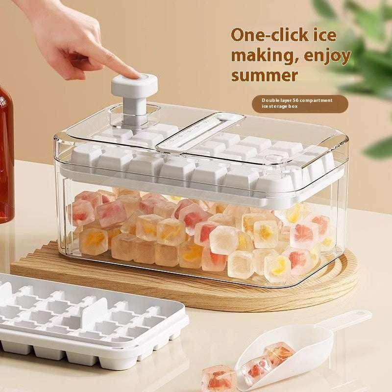 Quick-Frozen Ice Cube Mold - 28/56 Grid, Multi-Color - ZA-Zola