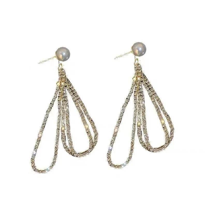 Elegant Drop Pearl Tassel Earrings – Shop Now! - ZA-Zola