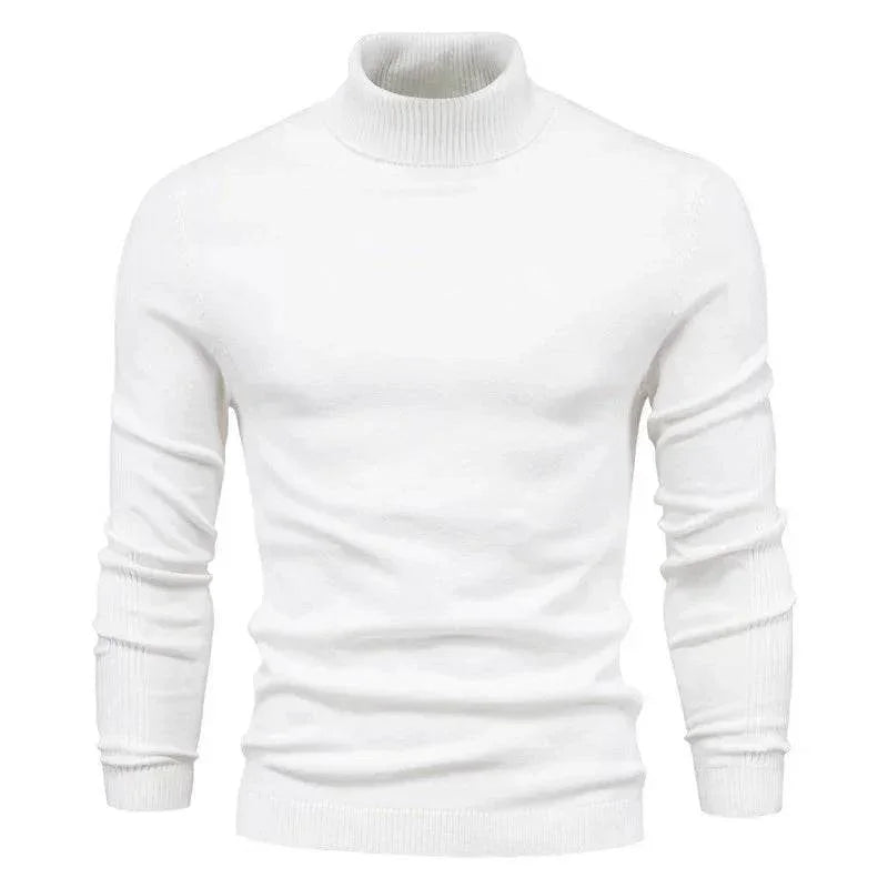 High Neck Men's Casual Knit Sweater – Warm & Stylish - ZA-Zola