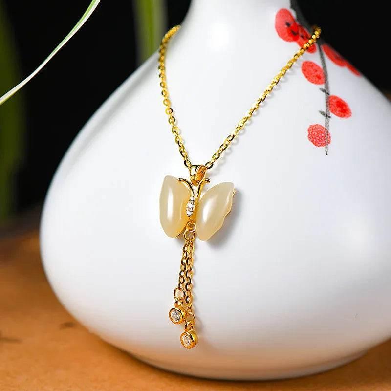 Shop Butterfly Tassel Necklace – S925 Sterling Silver - ZA-Zola