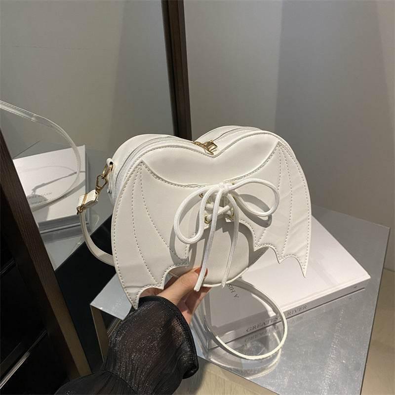 ZA-Zola Heart Shape Bat Wing Crossbody Bag - ZA-Zola