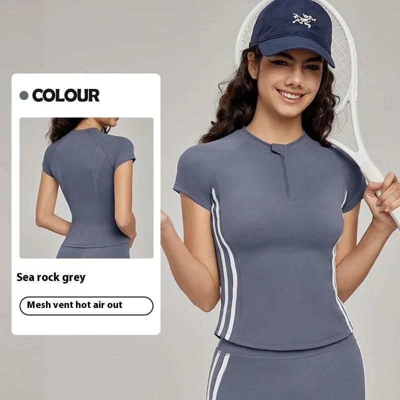 Slim Fit Yoga Top - Breathable & Stylish Summer Wear - ZA-Zola