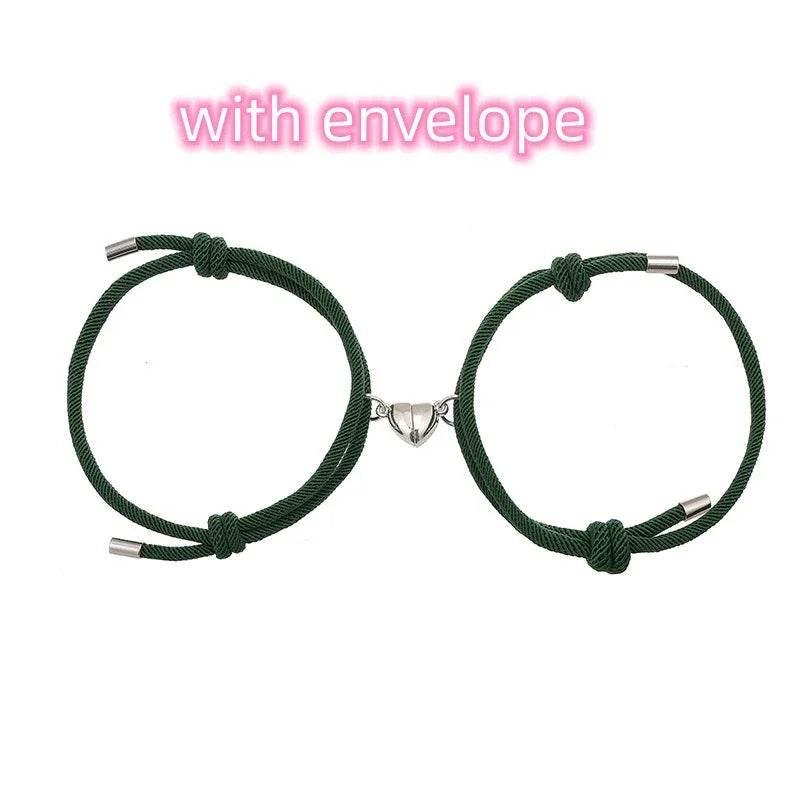 Magnetic Nylon Love Bracelet Pair – Adjustable Fit - ZA-Zola