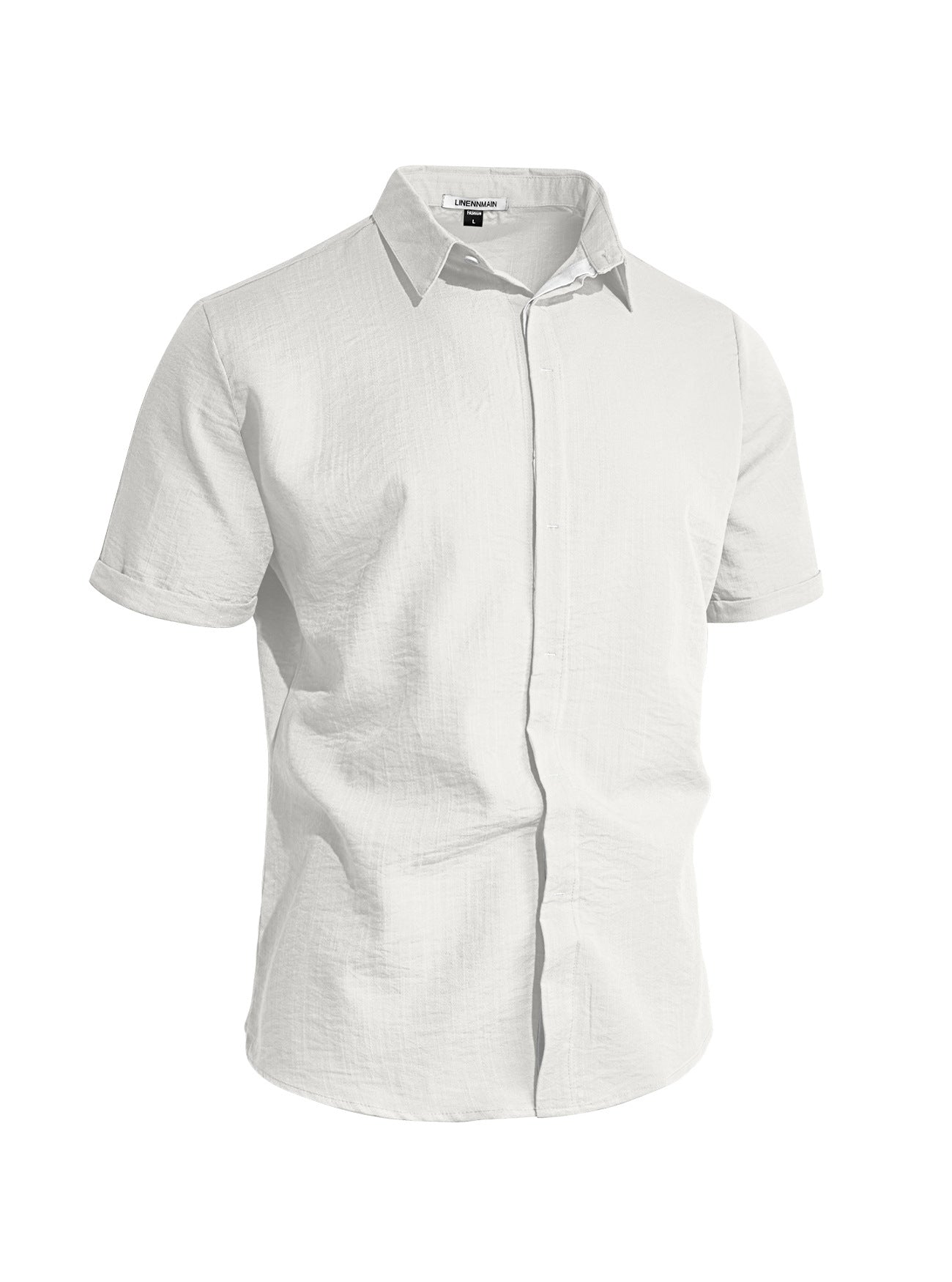 White short-sleeve shirt on a white background