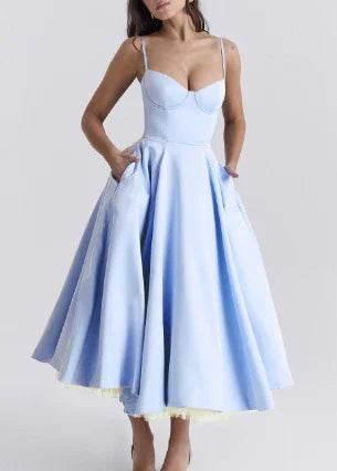 Slim-Fit Corset Swing Sling Dress – Chic & Flattering - ZA-Zola