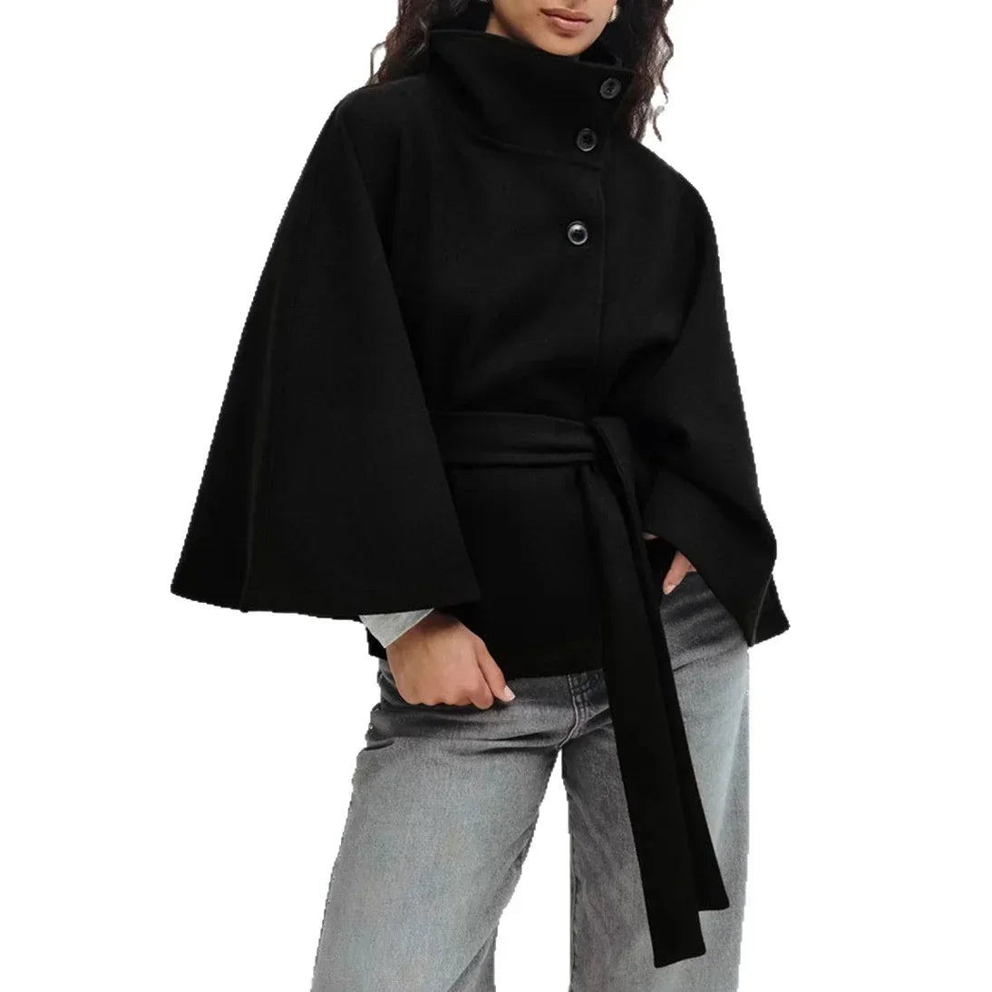 Batwing Sleeve Trench Coat Women Winter Style - ZA-Zola
