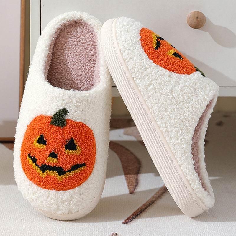 ZA-Zola Halloween Pumpkin Plush Slippers - ZA-Zola