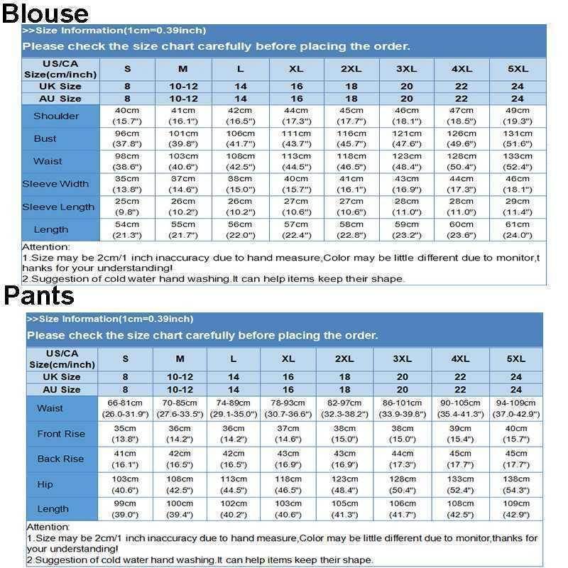ZA-Zola fashion blouse and pants size chart with UK, US, AU sizes and measurements in cm and inches.