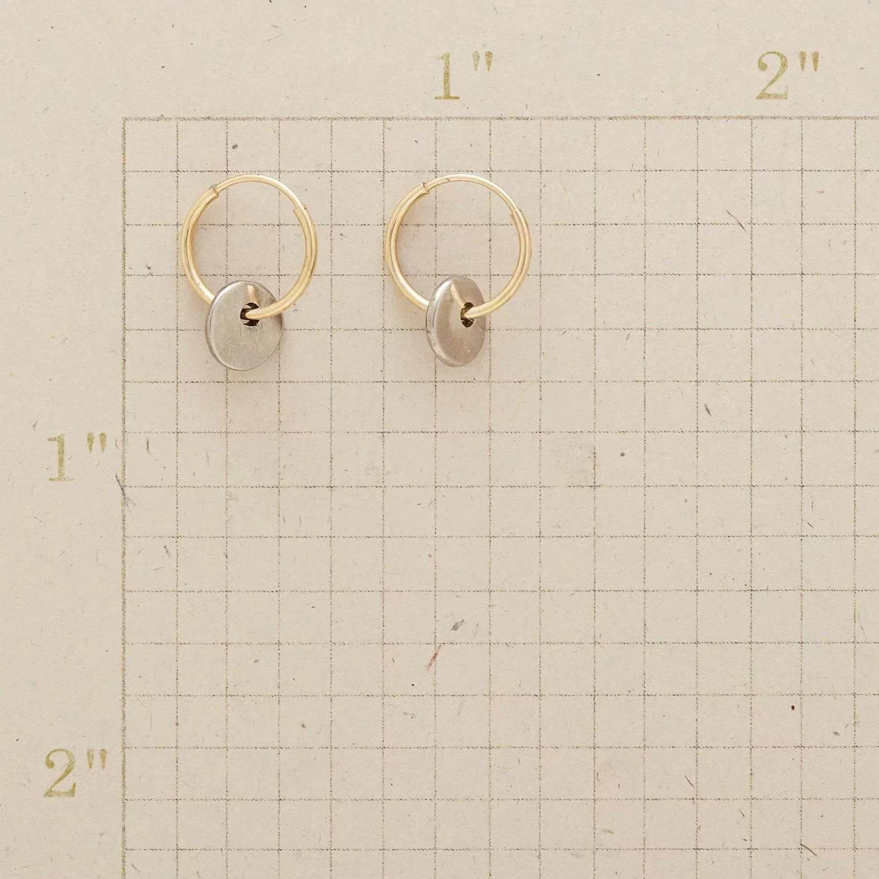 Simple Dual Color Circle Electroplated Earrings - ZA-Zola