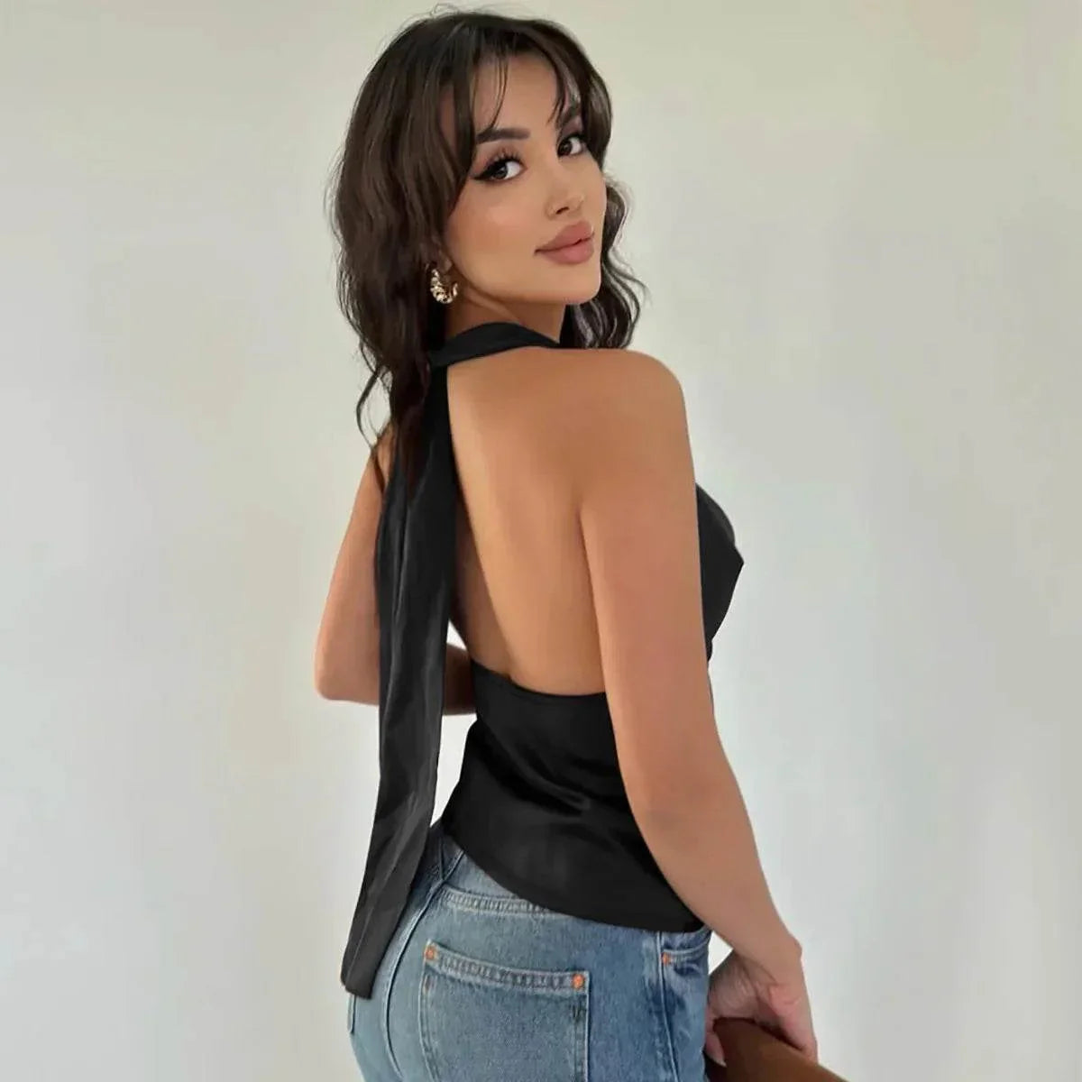 Halter Backless Tied Tube Top – Slim Fit Vest - ZA-Zola