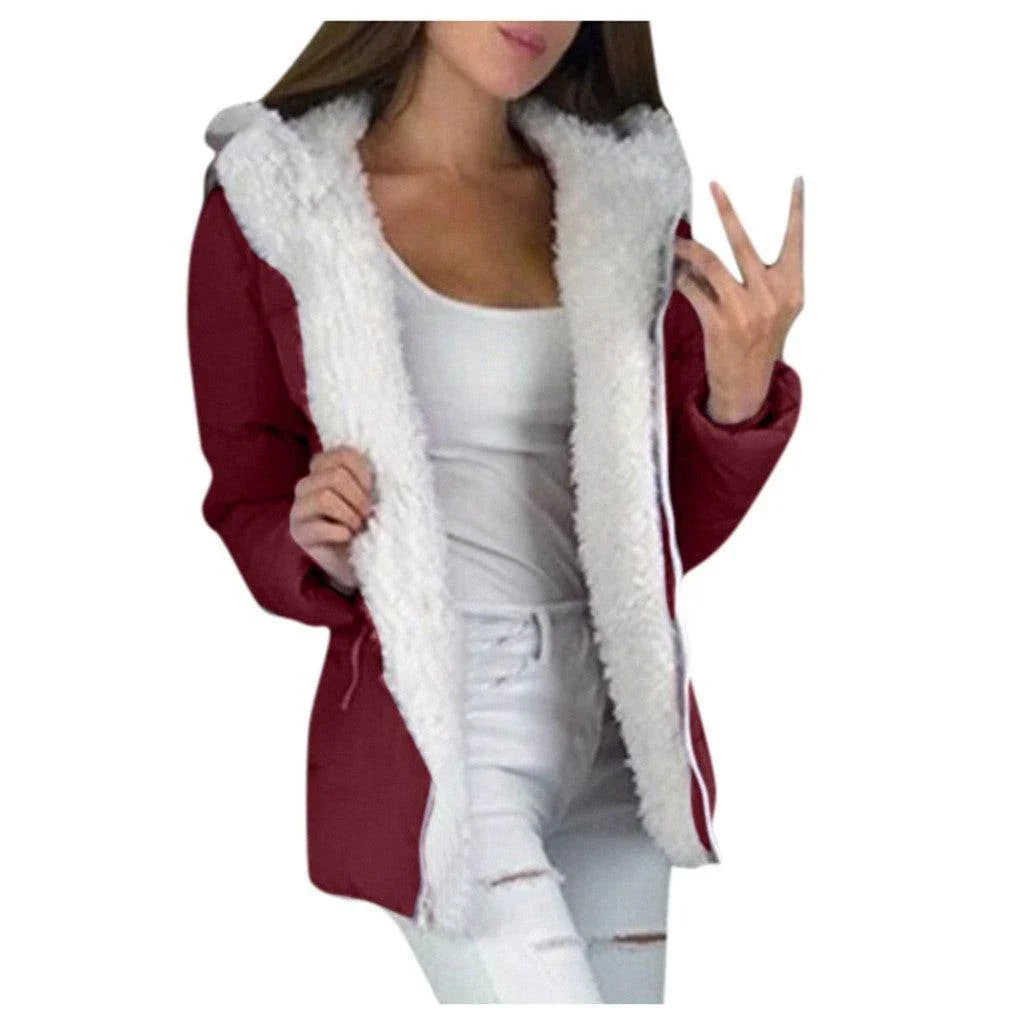 Fleece-Lined Hooded Coat – Cotton-Padded Warm Jacket - ZA-Zola