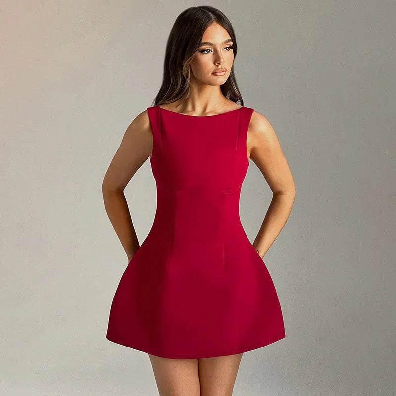 Sexy Slim-Fit Backless Dress - Summer Sleeveless Short Dress - ZA-Zola