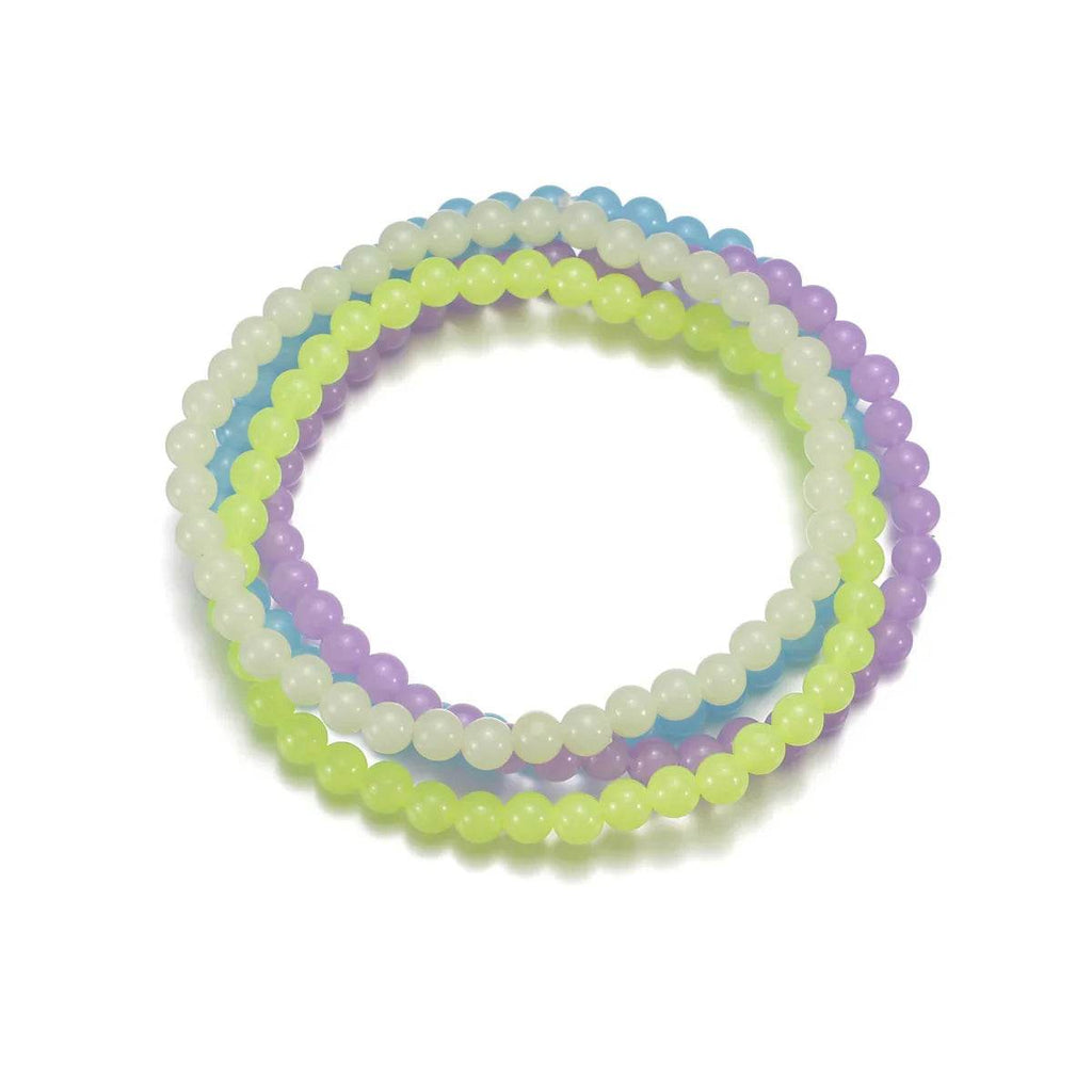 4-Piece Luminous Beaded Anklet Set – Colorful & Stylish - ZA-Zola