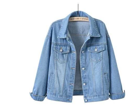 Women'S Plus Size Denim Jacket White - ZA-Zola