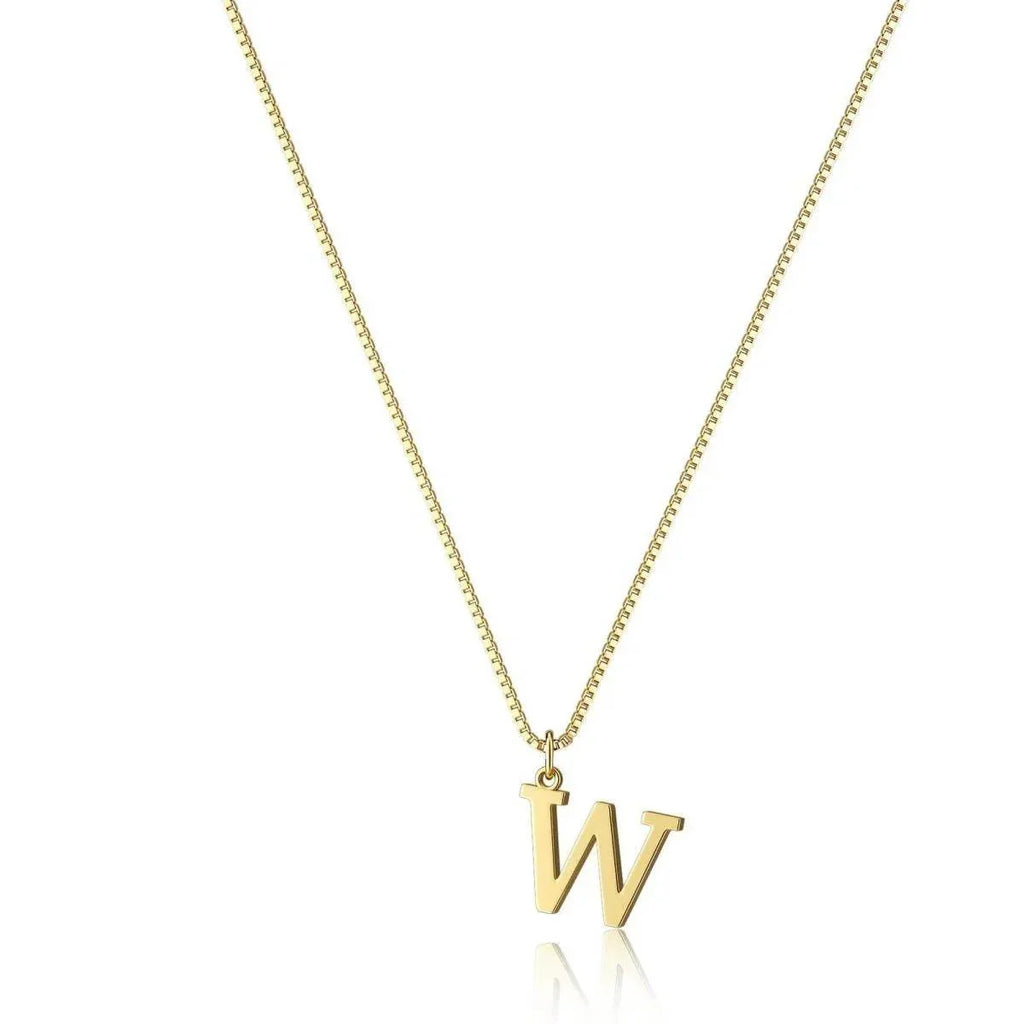 Gold Letter Pendant Necklace – Personalized Charm - ZA-Zola