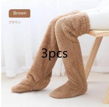 Comfort Over Knee High Fuzzy Socks – Warm Winter Stockings - ZA-Zola