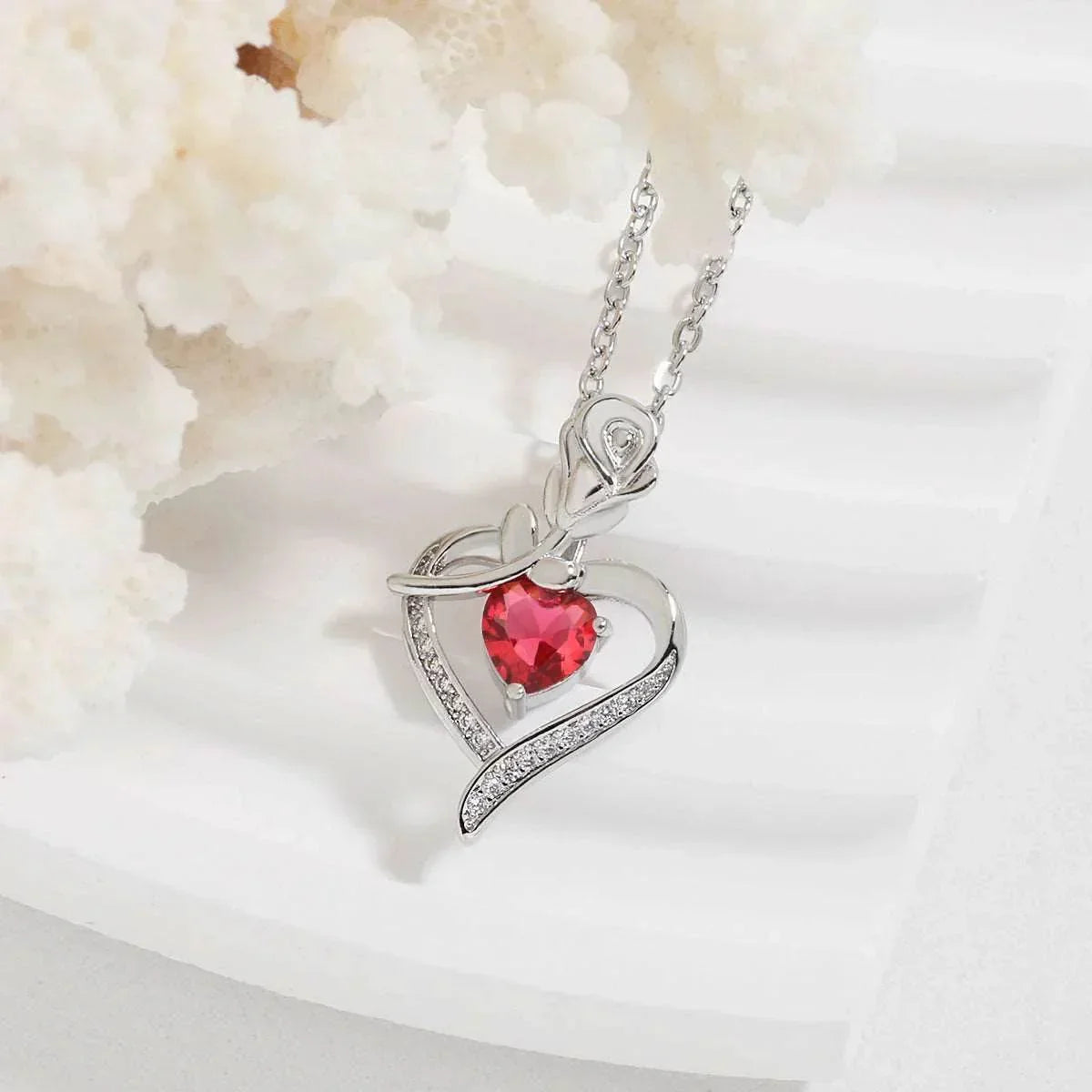 Shop Rose Heart Necklace – Timeless Love Gift! - ZA-Zola