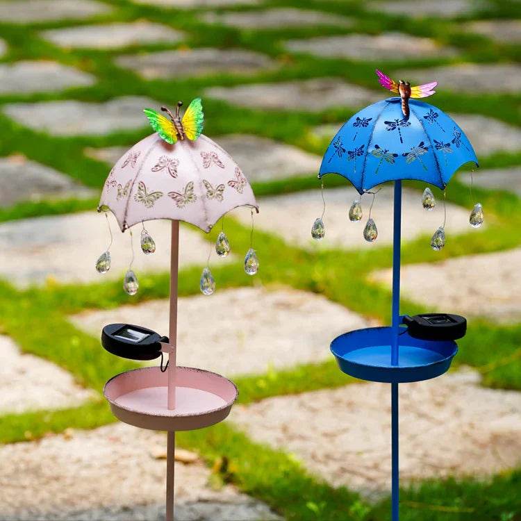 Wrought Iron Solar Bird Feeder Lamp | Garden Lighting - ZA-Zola