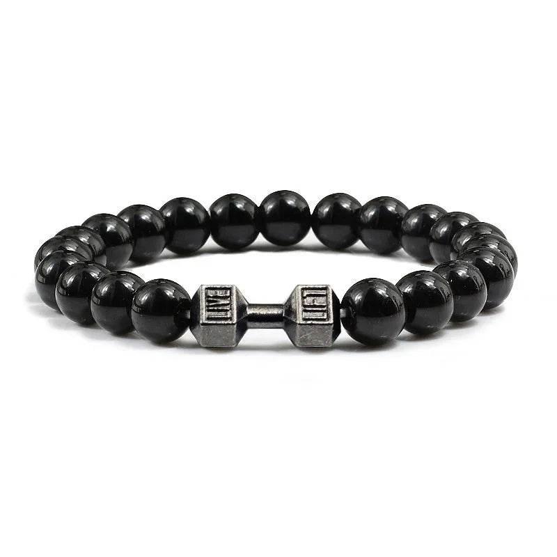 Turquoise Electroplated Alloy Barbell Bracelet - ZA-Zola