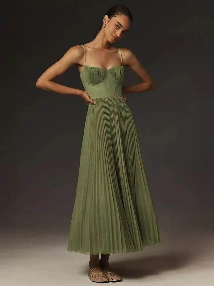 Backless Ice Silk Slim Dress – Sleek Socialite Style - ZA-Zola