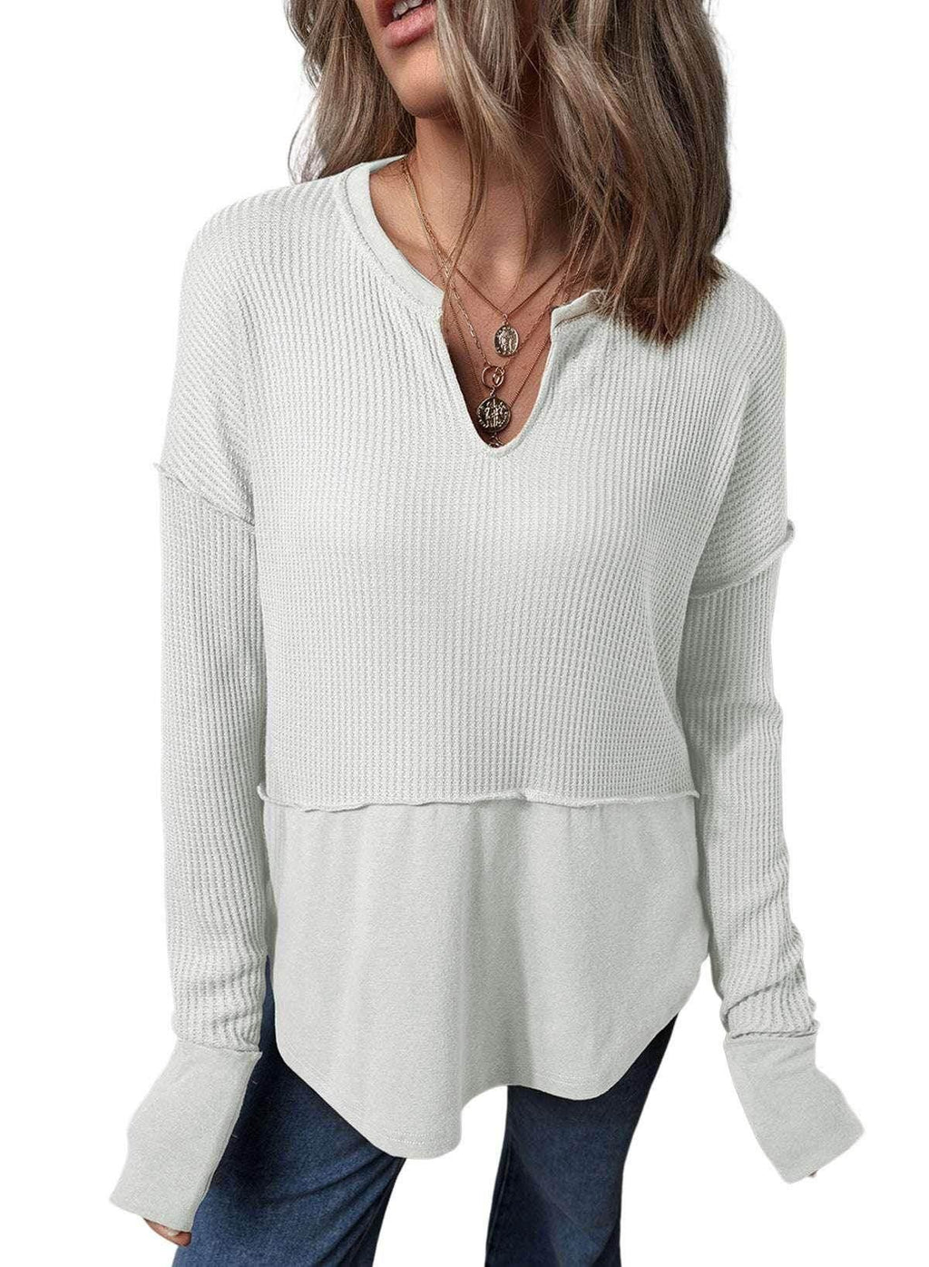 Women's Loose Pullover Sweater – Fall & Winter - ZA-Zola